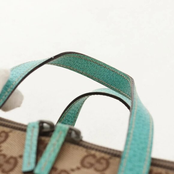 GUCCI GG Canvas Vanity Pouch Beige 124540 Auth BA8615V - Picture 9 of 16